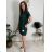 Šaty krátke letné krátky rukáv dámske (XS/S/M ONE SIZE) TALIANSKA MÓDA IMD25051/DR zelená smaragdová XS/S/M