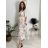 Šaty dlhé košeľové 3/4 dlhý rukáv dámske (S/M/L ONE SIZE) TALIANSKA MÓDA IMM267662/DR hnedá S/M/L