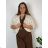 Cardigan krátký na knoflík dlhý rukáv dámsky nadrozměr (46/48/50 ONE SIZE) TALIANSKA MÓDA IMWBR26001
