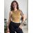 Top croptop na ramínka dámský (XS/S/M ONE SIZE) ITALSKÁ MÓDA IMPLP2620270040/DR tmavo hnedá XS/S/M