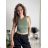 Top croptop na ramínka dámský (XS/S/M ONE SIZE) ITALSKÁ MÓDA IMPLP2620270040/DR tmavo hnedá XS/S/M