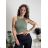 Top croptop na ramínka dámský (XS/S/M ONE SIZE) ITALSKÁ MÓDA IMPLP2620270040/DR tmavo hnedá XS/S/M