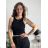 Top croptop na ramínka dámský (XS/S/M ONE SIZE) ITALSKÁ MÓDA IMPLP2620270040/DR tmavo hnedá XS/S/M