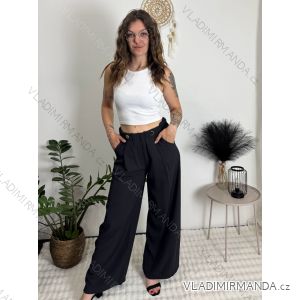 Nohavice dlhé elegantné dámske (S/M/L ONE SIZE) TALIANSKA MÓDA IMSM26004/DR