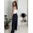 Nohavice dlhé elegantné dámske (S/M/L ONE SIZE) TALIANSKA MÓDA IMSM26004/DR čierna S/M/L