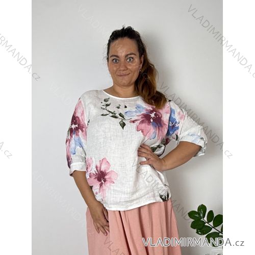 Tunika dlhý rukáv dámska nadrozmer (52/54/56 ONE SIZE) TALIANSKA MÓDA IMPFLY2671023