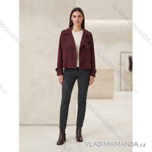 Bunda  dlhý rukáv dámska (S/M/L ONE SIZE) TALIANSKA MÓDA implu26834960015/DUR S/M/L vínová