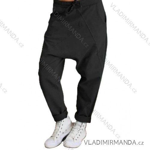 Tepláky baggy dlhé dámske (S / L ONE SIZE) TALIANSKÁ MÓDA IMD21549 / DR černá S/M/L