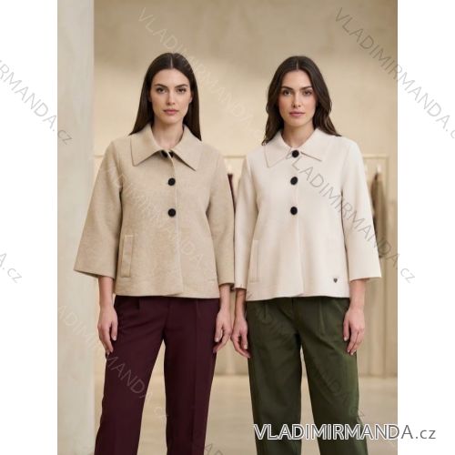 Kabát na knoflíky dlhý rukáv dámske (S/M/L ONE SIZE) TALIANSKA MÓDA IMPFD2686123