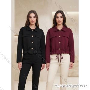 Bunda na zip dlhý rukáv dámska (S/M/L ONE SIZE) TALIANSKA MóDA IM326025
