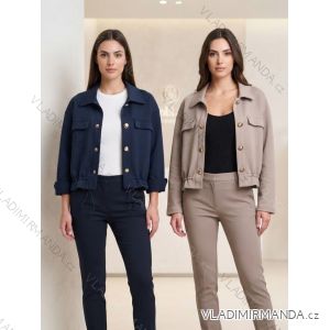 Bunda na zip dlhý rukáv dámska (S/M/L ONE SIZE) TALIANSKA MóDA IM326025/DUR
