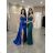 Šaty elegantné spoločenské dlhé na ramienka dámske MONA (S/M ONE SIZE) TALIANSKA MÓDA IM3261111