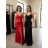 Šaty elegantné spoločenské dlhé na ramienka dámske MONA (S/M ONE SIZE) TALIANSKA MÓDA IM3261111