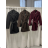 Kabát teplý s opaskom dlhý rukáv dámsky (S/M/L ONE SIZE) TALIANSKA MÓDA IMC261002/DUR S/M/L vínová