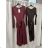 Šaty s páskemdlouhý rukáv dámske (S/M/L ONE SIZE) TALIANSKA MÓDA IMSM26720