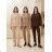Súprava kostým elegantné sako a nohavice dámska (S/M/L) TALIANSKA MÓDA IMWHI260015/DUR S/M/L béžová
