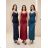 Šaty elegantné spoločenské dlhé na ramienka dámske MONA (S/M ONE SIZE) TALIANSKA MÓDA IM326034/DUR S / M modrá petrolejová