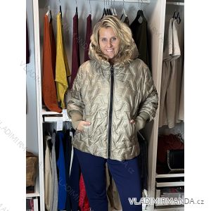 Bunda šusťáková oversize dlhý rukáv dámska nadrozmer (46/48/50 ONE SIZE) TALIANSKA MÓDA IMC26327/DUR