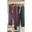 Nohavice dlhé s páskem dámske (S/M/L ONE SIZE) TALIANSKA MÓDA IMHMM260445
