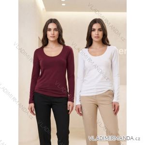 Tričko s dlouhý rukáv dámská (S/M/L ONE SIZE) TALIANSKÁ MÓDA IM326037/DUR