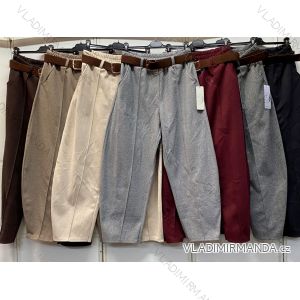 Nohavice elegantné s opaskom dámske nadrozmer (42/44/46 ONE SIZE) TALIANSKA MÓDA IMC26339