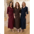 Šaty elegantný košilové dlhý rukáv dámske (S/M/L) TALIANSKA MÓDA IMSE26003/DUR S/M/L hnedá
