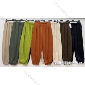 Nohavice voľnočasové dámske nadrozmer (46/48/50 ONE SIZE) TALIANSKA MÓDA IM426375