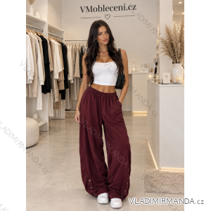 Nohavice manžestrové dlhé s páskem dámske (S/M/L ONE SIZE) TALIANSKA MÓDA IMSM2686353/DU