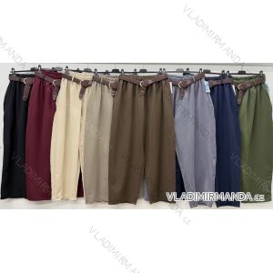 Nohavice elegantné s opaskom dámske nadrozmer (46/48/50 ONE SIZE) TALIANSKA MÓDA IM426392