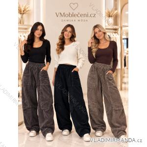 Nohavice manžestrové dámske (S/M/L ONE SIZE) TALIANSKA MÓDA IMC26348/DUR