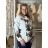 Mikina s kapucňo oversize dlhý rukáv dámska (S/M/L ONE SIZE) TALIANSKA MÓDA IMSE26011/DUR S/M/L biela