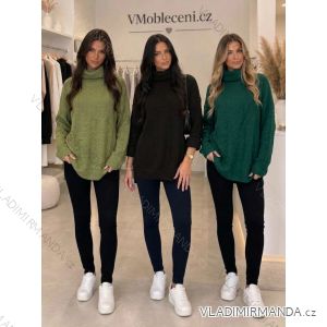 Sveter oversize teplý s rolákom dlhý rukáv dámsky (S/M/L ONE SIZE) TALIANSKA MÓDA TMLDI26001/DUR