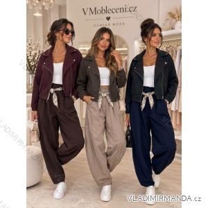 Bunda lehká na zip dlhý rukáv dámska (S/M/LONE SIZE) TALIANSKA MÓDA IMWDL26010/DUR