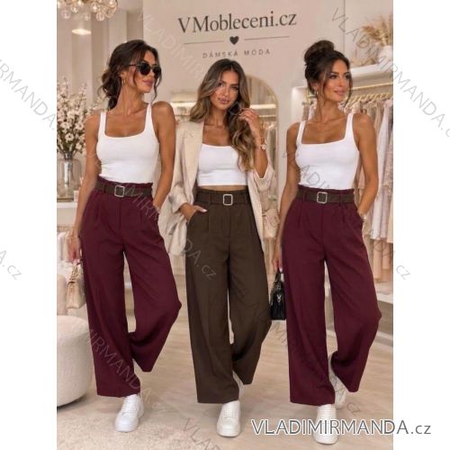 Nohavice elegantní s páskem dlhé dámske (S-L) IMPOZ2626098