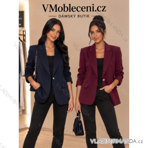 Sako elegantní dlouhý rukáv dámské (S/M/L ONE SIZE) ITALSKá MóDA IM326021/DUR