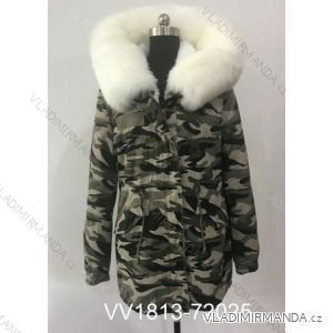Parka zimný kabát zateplená kožušinkou dámska maskáč (sl) GAROFF GR17023
