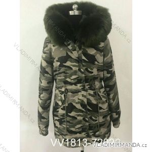 Parka zimný kabát zateplená kožušinkou dámska maskáč (sl) GAROFF GR17021
