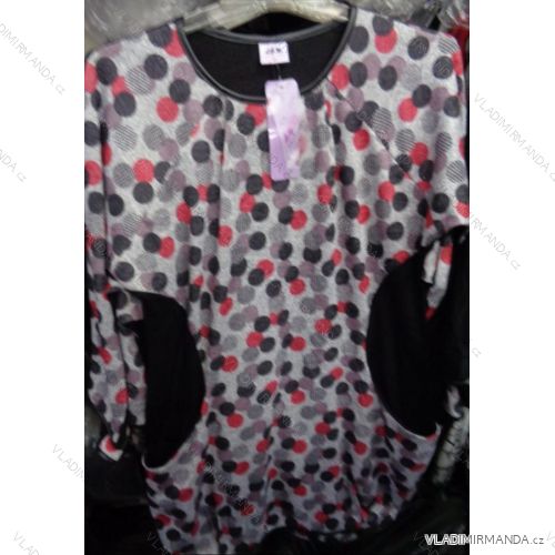 Blúzka-tunika dlhý rukáv dámska nadrozmerná (l-3XL) LGM POĽSKO LGM17007