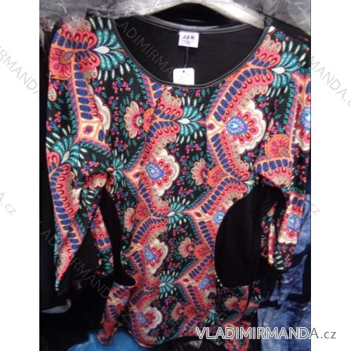 Blúzka-tunika dlhý rukáv dámska nadrozmerná (l-3XL) LGM POĽSKO LGM17009
