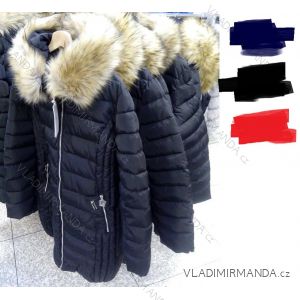Bunda kabát s kožušinkou dámsky (s-xl) Poľsko MODA PM217045
