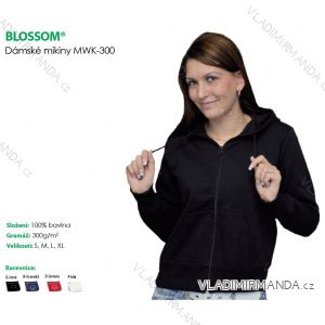 Mikina dámska s kapucňou dl zip blossom (s-xl) MWK-300
