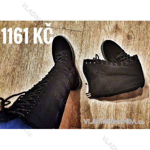 Topánky vysoké šnurovacie dámske (36-41) OBUV RO17001
