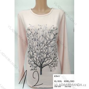 Tričko plastický vzor dlhý rukáv dámske (l-3XL) ERBOSSI PM117K941
