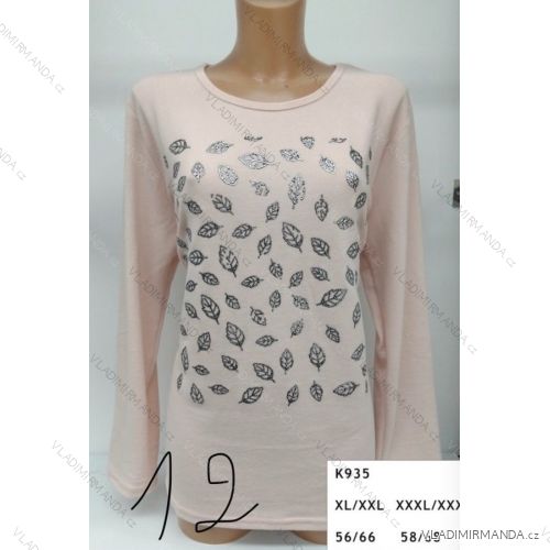 Tričko plastický vzor dlhý rukáv dámske (l-3XL) ERBOSSI PM117K935
