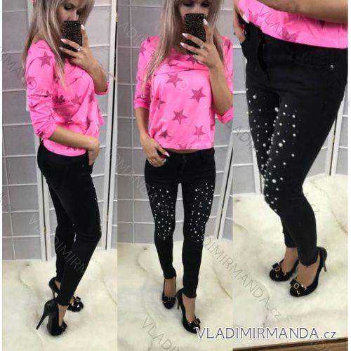 Rifle jeans s perličkami dámske (34-42) DENIM STORIES 28474