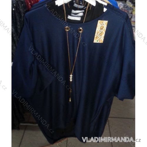 Blúzka-tunika so šperkom 3/4 rukáv dámska (uni sl) Talianska MODA IM718062
