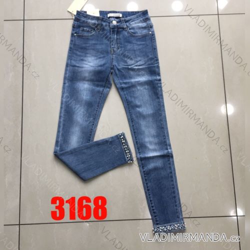 Rifle jeans s perličkami dámske (xs-xl) RE-DRESS 3168
