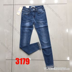 Rifle jeans s perličkami dámske (xs-xl) RE-DRESS 3179

