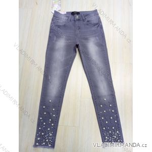 Rifle jeans s perličkami dámske (xs-xl) LEX18023
