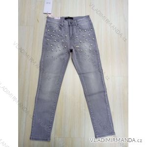 Rifle jeans s perličkami dámske (xs-xl) LEX18024
